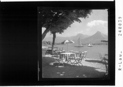 [Gasthaus Falkenstein in Falkenstein / Blick vom Gastgarten zum Rettenkogel und zum Sparber]