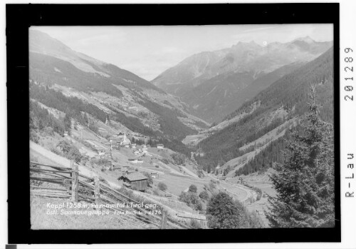 Kappl 1258 m, Paznauntal in Tirol gegen östliche Samnaungruppe