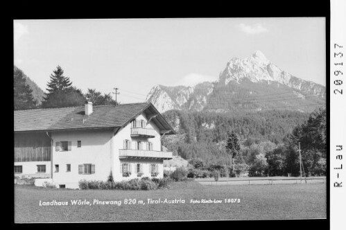 Landhaus Wörle, Pinswang 820 m, Tirol - Austria : [Landhaus Wörle in Unterpinswang im Lechtal mit Blick zum Säuling]