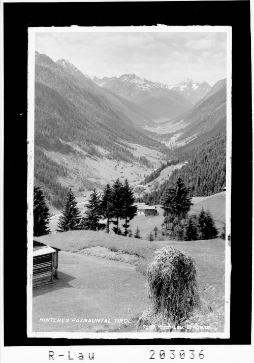 Hinteres Paznauntal Tirol : [Blick von Kappl in die Silvretta]