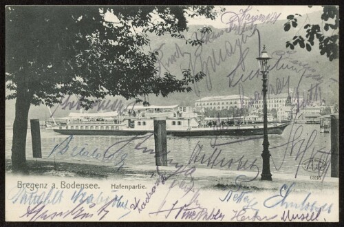 Bregenz a. Bodensee : Hafenpartie : [Correspondenz-Karte ...]