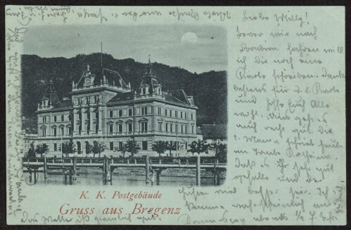 Gruss aus Bregenz : K. K. Postgebäude : [Correspondenz-Karte ...]