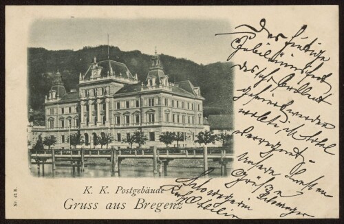 Gruss aus Bregenz : K. K. Postgebäude : [Correspondenz-Karte ...]