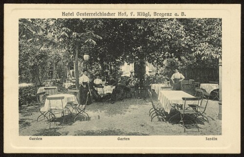 Hotel Oesterreichischer Hof, F. Klügl, Bregenz a. B. : Garden Garten Jardin