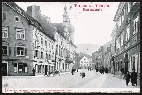 Bregenz am Bodensee : Rathausstraße : [Postkarte ...]
