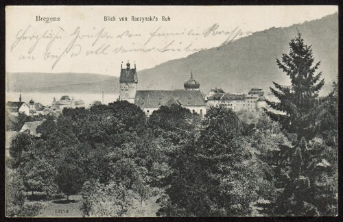 Bregenz : Blick von Raczynski's Ruh : [Postkarte ...]