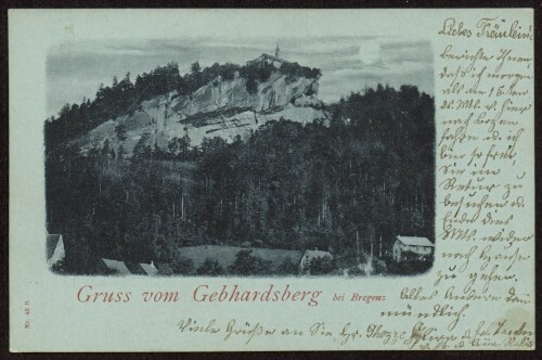 Gruss vom Gebhardsberg bei Bregenz : [Correspondenz-Karte An ... in ...]