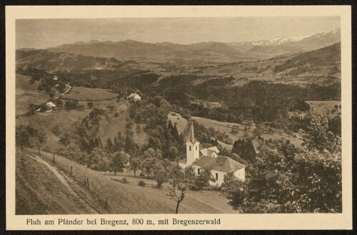 Fluh am Pfänder bei Bregenz, 800 m, mit Bregenzerwald