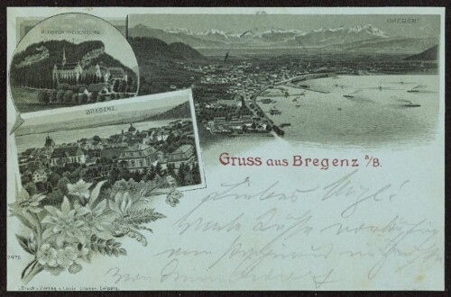Gruss aus Bregenz a/B. : Bregenz : Kloster Riedenburg ... : [Correspondenz-Karte An ... in ...]