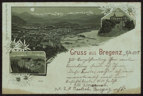 Gruss aus Bregenz : Gebhardsberg ... : [Correspondenz-Karte An ... in ...]