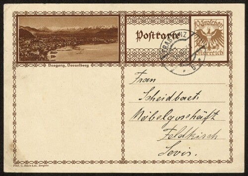 Bregenz, Vorarlberg : Postkarte