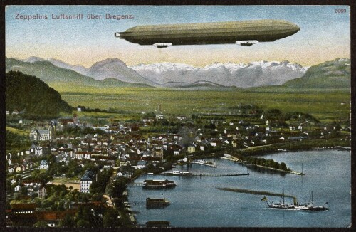 Zeppelins Luftschiff über Bregenz