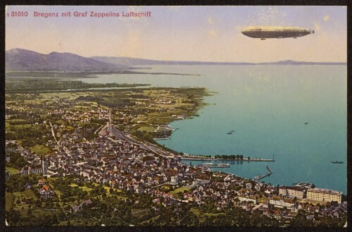 Bregenz mit Graf Zeppelins Luftschiff