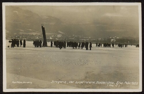 Bregenz, der zugefrorene Bodensee, End. Febr. 1929