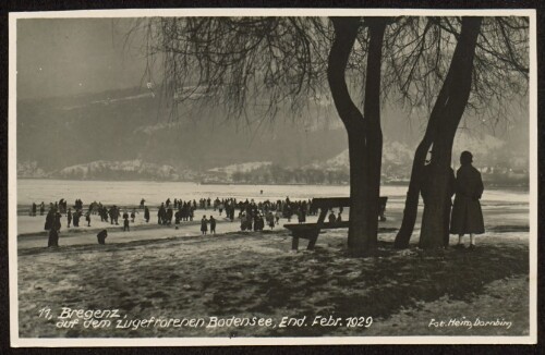 Bregenz, auf dem zugefrorenen Bodensee, End. Febr. 1929