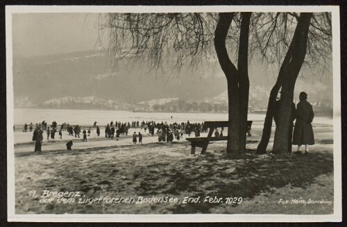 Bregenz, auf dem zugefrorenen Bodensee, End. Febr. 1929