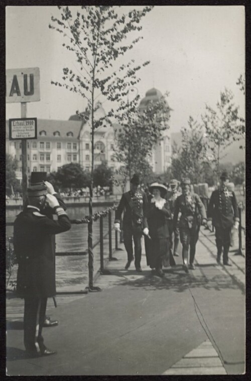 [Kaiser Karl I. und seine Gattin Zita am 5. Juni 1917 zu Besuch in Bregenz]