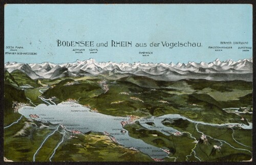Bodensee und Rhein aus der Vogelschau