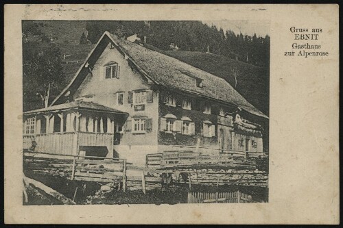 Gruss aus Ebnit Gasthaus zur Alpenrose : [Korrespondenzkarte ...]