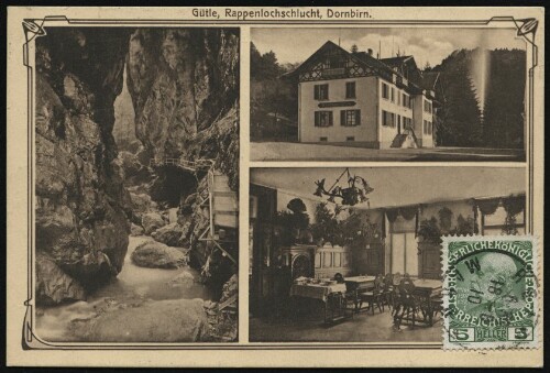 Gütle, Rappenlochschlucht, Dornbirn : [Postkarte ...]