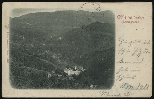 Gütle bei Dornbirn : (Arlbergbahn) : [Postkarte ...]