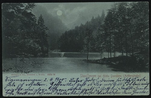 Stauffensee bei Gütle Dornbirn (Arlbergbahn) : [Postkarte ...]