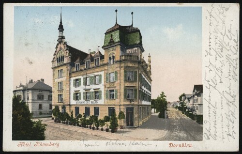 Dornbirn : Hotel Rhomberg : [Correspondenz-Karte An ... in ...]
