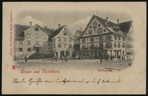 Gruss aus Dornbirn : Marktplatz : [Correspondenz-Karte ...]