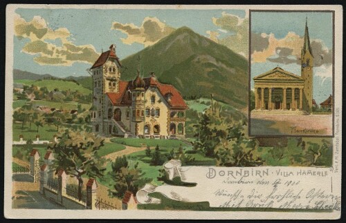 Dornbirn - Villa Hämerle : Pfarrkirche : [Correspondenz-Karte An ... in ...]