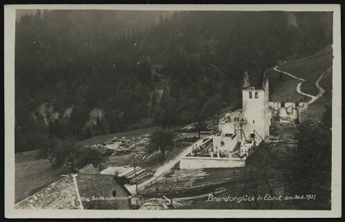 [Dornbirn] Brandunglück in Ebnit am 30.6.1927