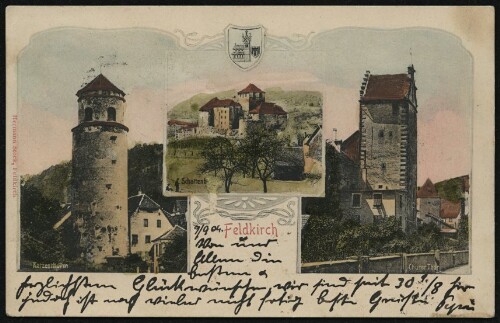 Feldkirch : Katzenthurm : Churer Thor ... : [Postkarte ...]