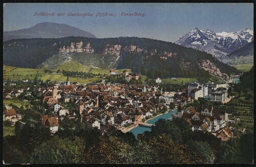 Feldkirch mit Gurtisspitze (1778 m.) Vorarlberg