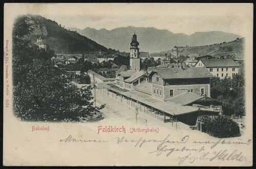 Feldkirch (Arlbergbahn) : Bahnhof : [Postkarte ...]