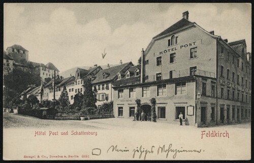 Feldkirch : Hotel Post und Schattenburg : [Postkarte ...]