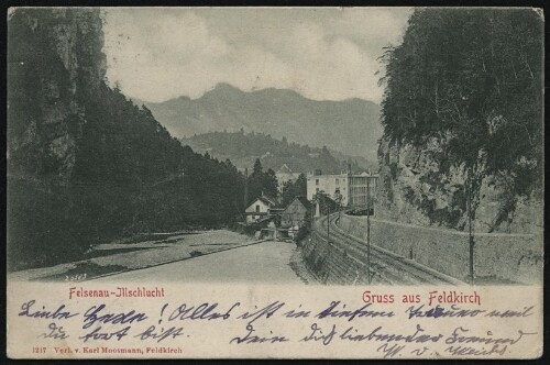 Gruss aus Feldkirch : Felsenau-Jllschlucht : [Correspondenz-Karte ...]