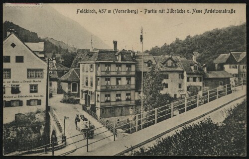 Feldkirch, 457 m (Vorarlberg) - Partie mit Jllbrücke u. Neue Ardetzenstraße