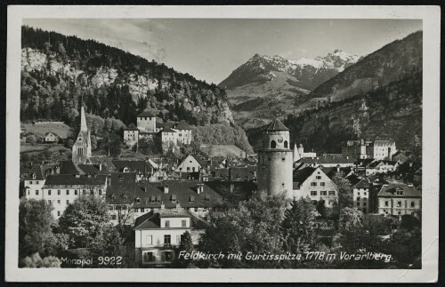 Feldkirch mit Gurtisspitze 1778 m Vorarlberg