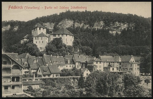 Feldkirch (Vorarlberg) - Partie mit Schloss Schattenburg