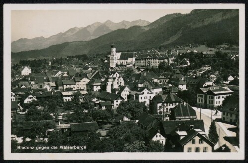 Bludenz gegen die Walserberge