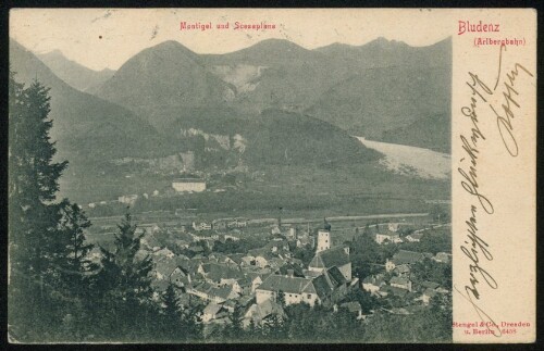 Bludenz (Arlbergbahn) : Montigel und Scesaplana : [Postkarte ...]