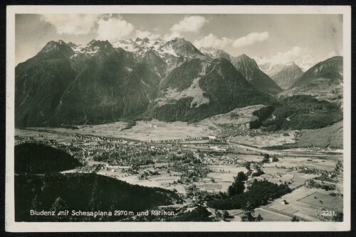 Bludenz mit Schesaplana 2970 m und Rätikon