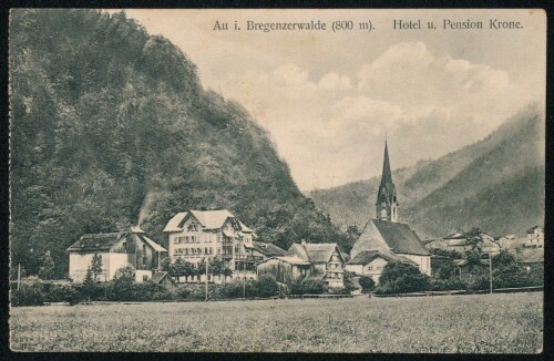 Au i. Bregenzerwalde (800 m) Hotel u. Pension Krone
