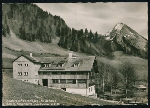 Kinderdorf Vorarlberg, Au-Rehmen 850 m, Ferienheim