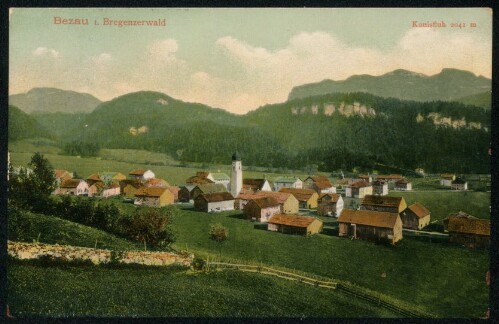 Bezau i. Bregenzerwald : Kanisfluh 2041 m : [Correspondenz-Karte An ... in ...]