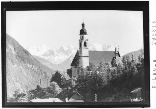 Tarrenz an der Fernpaßstrasse / Tirol : [Tarrenz / Wallfahrtskirche mit Blick zum Kaunergrat]