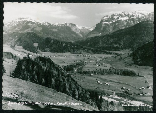 Bezau geg. Mittagsfluh 1639 m u. Kanisfluh 2000 m