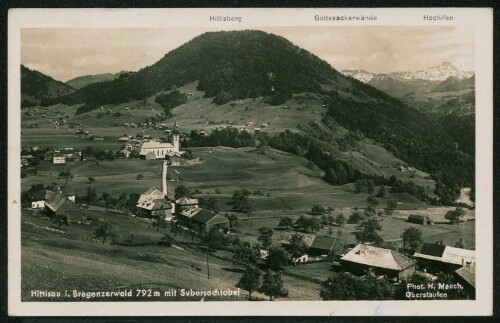 Hittisau i. Bregenzerwald 792 m mit Subersachtobel : Hittisberg : Gottesackerwände : Hochifen