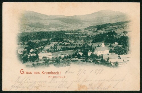 Gruss aus Krumbach! : (Bregenzerwald.) : [Correspondenz-Karte ...]